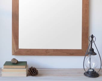 Wooden Mirror - Cherry Mirror - Wall Mirror - Large Wood Mirror - Farmhouse Mirror