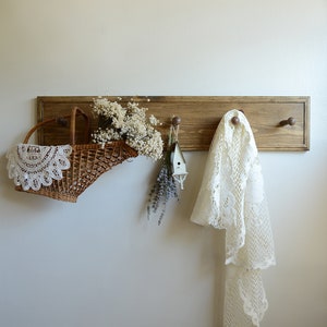 Wood Peg Rail - Wooden Peg Rack - Shaker Peg Rail Coat Rack - Wooden Coat Hook Wall Mount - READY TO SHIP