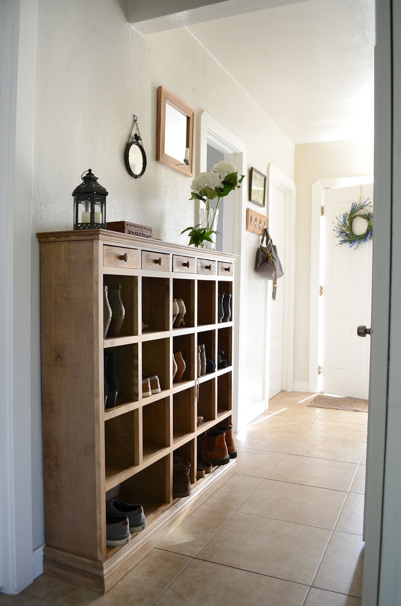 Shoe Cubby Shoe Organizer Entryway Cabinet Shoe Cabinet Etsy