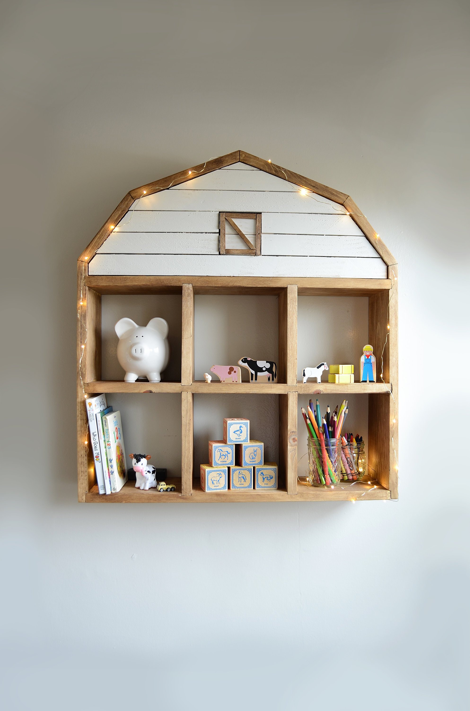 Scheune Regal Kinder Scheune Lagerung Kindergarten Etsy