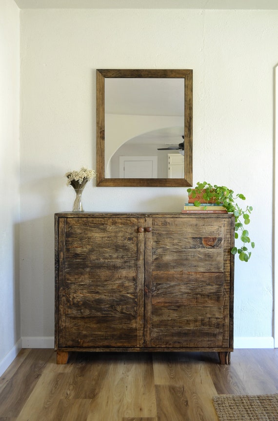 Wooden Bathroom Storage Cabinet Freestanding Linen Closet Etsy