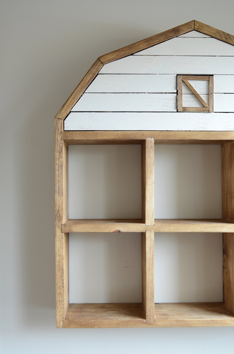Barn Shelf Kids Barn Storage Nursery Wall Storage Etsy