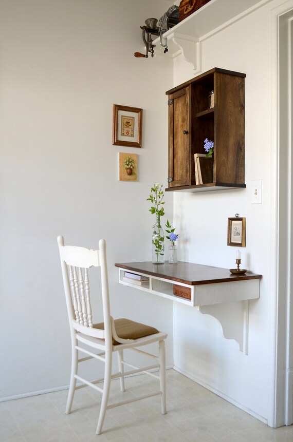 Floating Command Center Command Center Floating Wood Desk Etsy