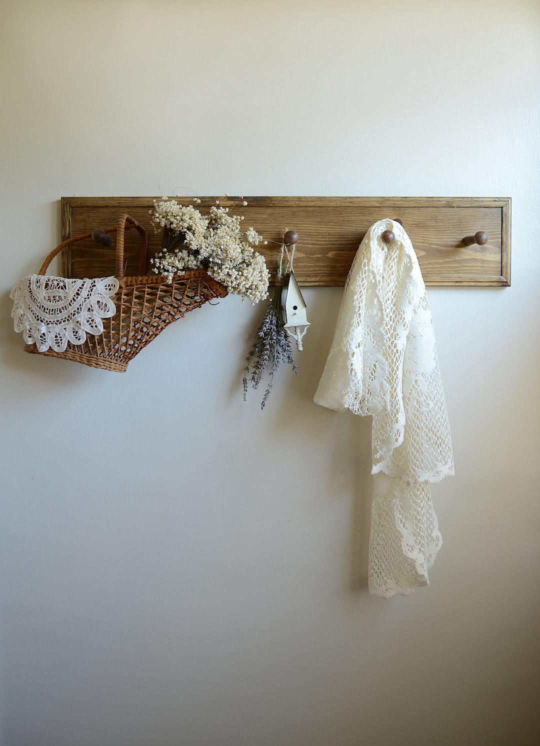 Wood Peg Rail Wooden Peg Rack Shaker Peg Rail Coat Rack Wooden Coat