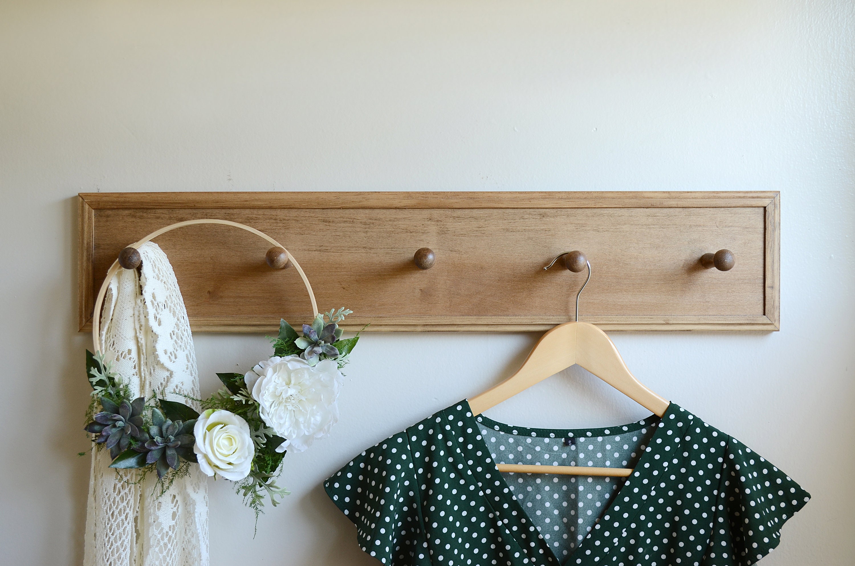 Wood Peg Rail Wooden Peg Rack Shaker Peg Rail Coat Rack Etsy