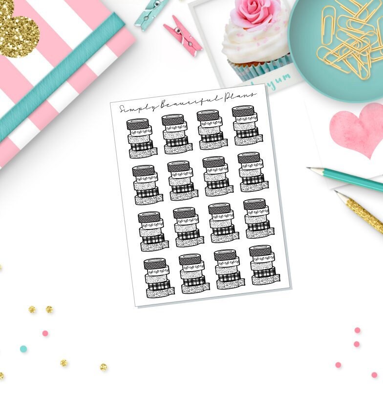 Foiled Washi Rolls