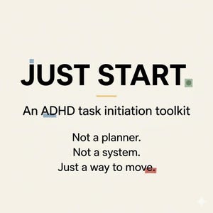 ADHD Task Paralysis Breaker Printable PDF | Executive Dysfunction Help | ADHD Productivity Tool | “Just Start” System
