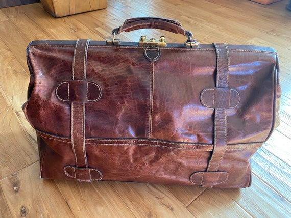 Vintage travel leather bag - image 1