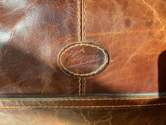 Vintage travel leather bag - image 5