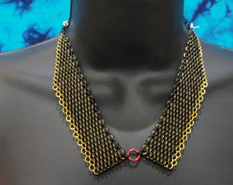 dragonscale collar neckless (black &gold)