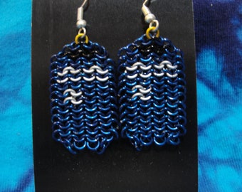 Police Box Earrings (blue)