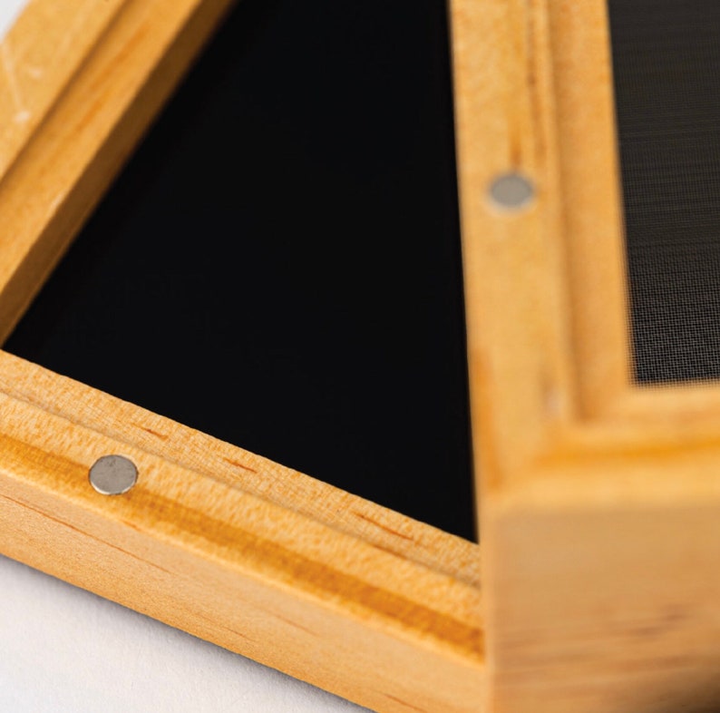 laser cut and engraved unique box 5x3.5\u201d 420 Screen Box magnetic lid and bottom tray Vintage Style Cannabis