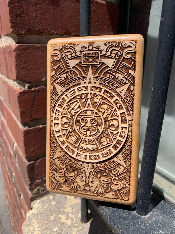 2 layer 7x4 420 Tiki Screen Box unique box magnetic lid and bottom tray two layers of wood engraving laser cut and engraved