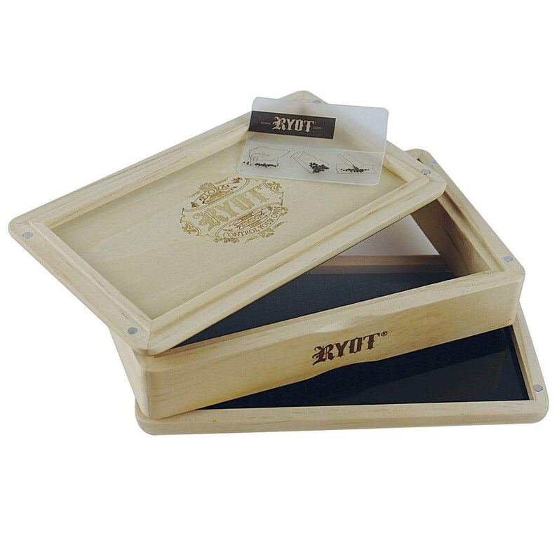 2 layer 7x4 420 Tiki Screen Box unique box magnetic lid and bottom tray two layers of wood engraving laser cut and engraved