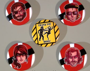 1.5" Metal Gear Solid V Button Pins