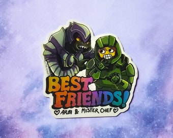3" Best Friends Holographic Sticker