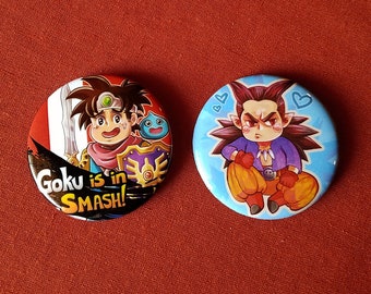 2.5" Dragon Quest Button Pins