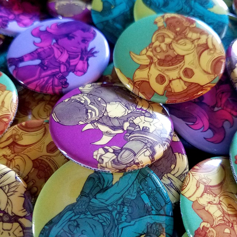 1.5 Overwatch Misc Button Pins Etsy