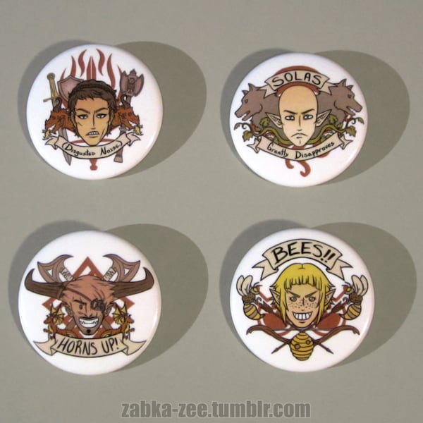 1.5" Dragon Age: Inquisituion Button Pins