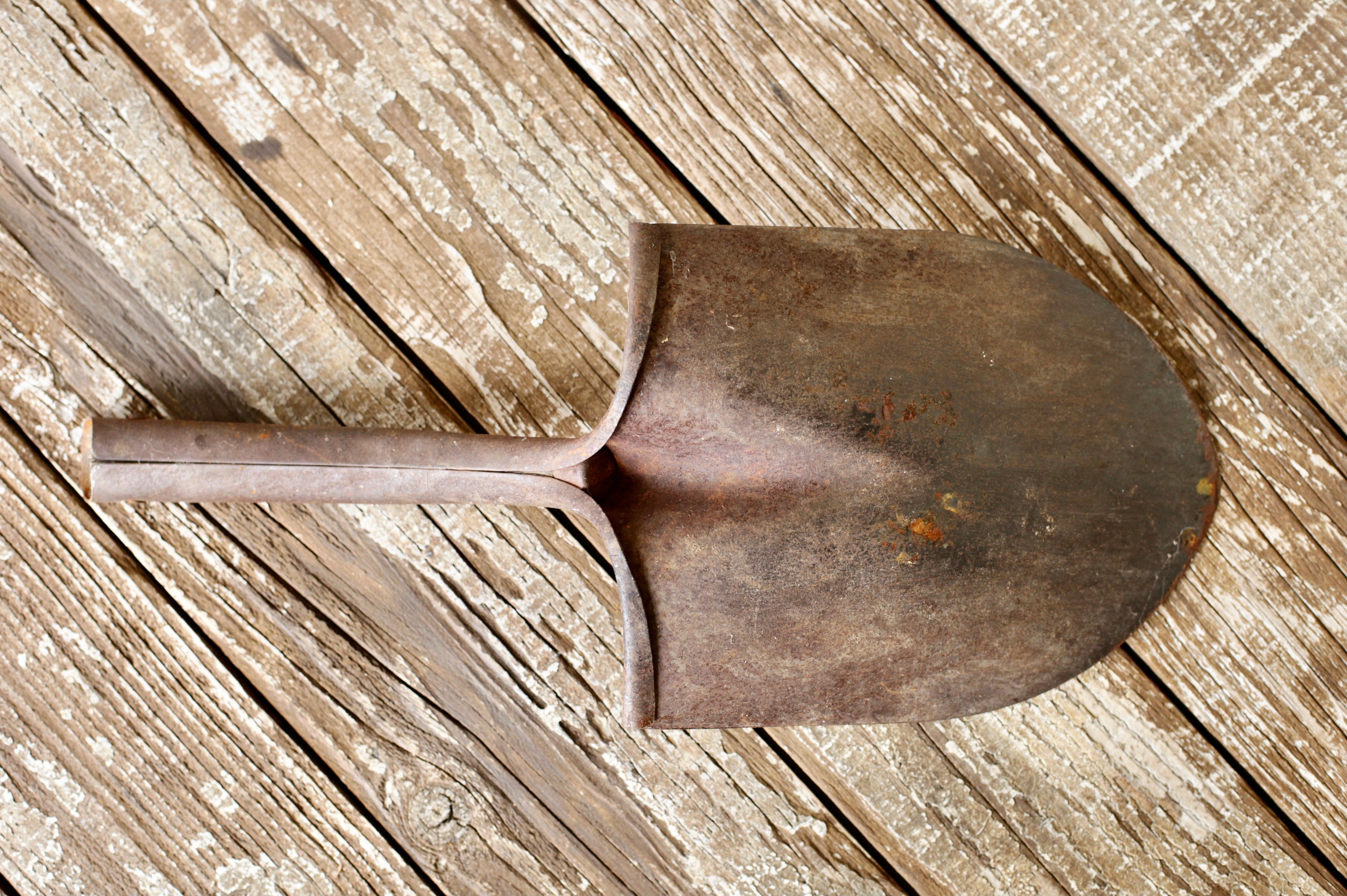 Lot of Four, Old, Rusty Shovel Heads, Vintage Shovel, Antique Shovel