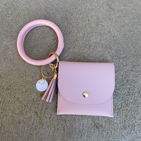 Pink Bracelet Keychain with Wallet| Wristlet Keychain| Tassel Keychain Bangle| Key Ring Bracelet|Personalised Gift|GIFT FOR HER