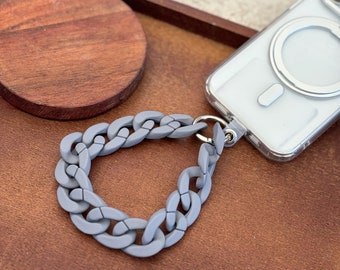 Phone chain|Matt phone chain|Transparent lanyard|Phone accessory|Fashion phone holder|Stylish phone strap|Secure phone chain|Bulkier chain