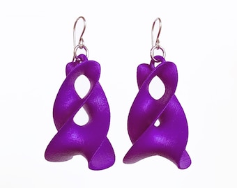 Nugget - Purple 3D Printed Earrings