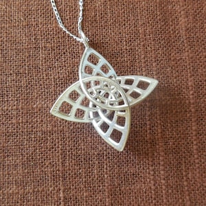 Enneper - Sterling Silver Pendant Made Using 3D Printing