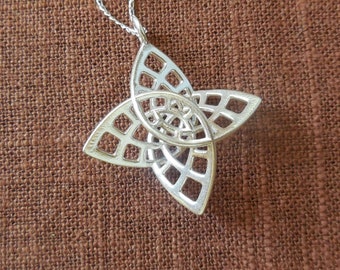 Enneper - Sterling Silver Pendant Made Using 3D Printing