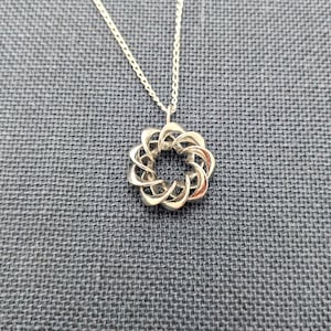 Torus Ribbons (Small)  - Sterling Silver Pendant Made Using 3D Printing | 3D printed jewelry