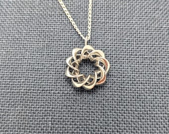Torus Ribbons (Small)  - Sterling Silver Pendant Made Using 3D Printing | 3D printed jewelry