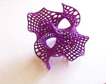 Gyroid - 3D Printed Purple Desk Sculpture