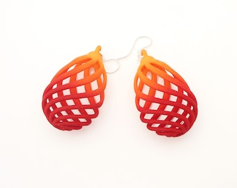 Sunset Ombre 3D Printed Earrings