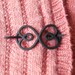 Hearts - Black 3D Printed Shawl Pin