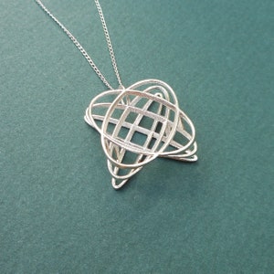 Basket - Sterling Silver Pendant Made Using 3D Printing | 3D printed pendant | 3D printed jewelry
