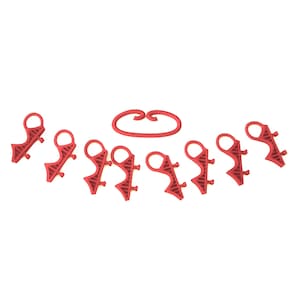 Golden Gate Bridge-- Red 3D Printed Stitch Markers -| 3D Printed Stitch Markers