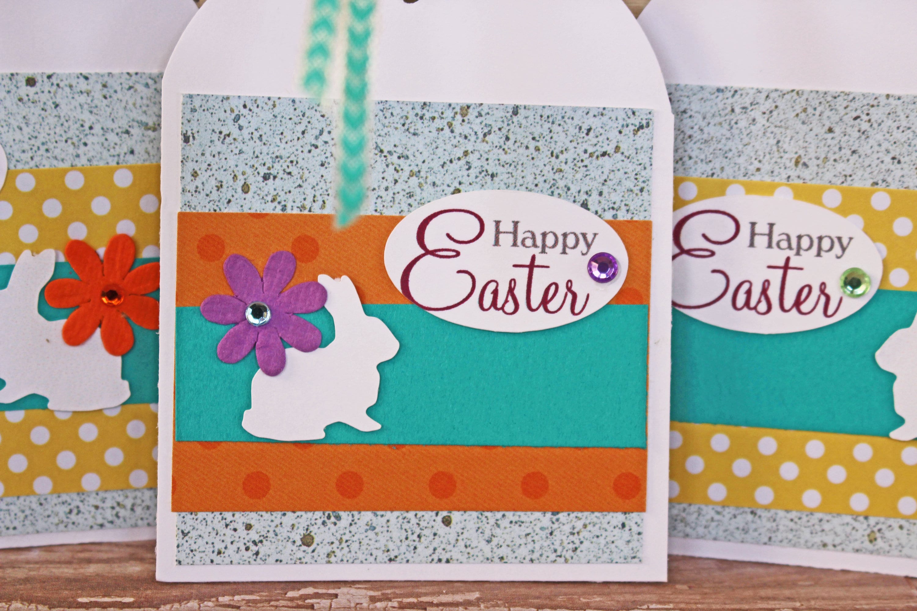 Set of 3, Easter Bunny Tags, Handmade Tags, Easter Tags, Gift Tags