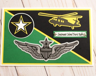 Made to Order Card, Custom Military Aviator Card, Aviator Wings, Military Aircraft, US Air Force, Army, Navy, Coast Guard, Space Force, Vet