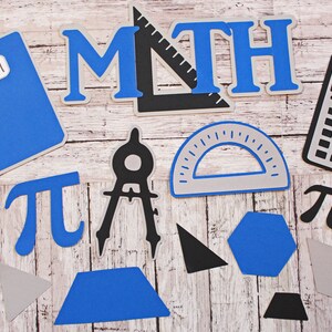 Custom Colors, Set of 12, Math Die Cut Set, Math Class Scrapbook, Math ...