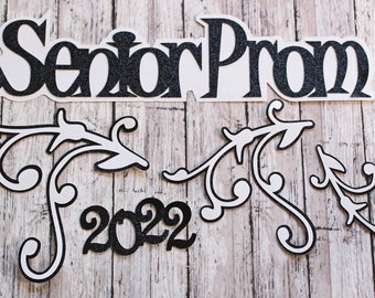 Any Color, Any Year, Senior Prom Die Cut Set, High School Events, Scrapbook, Diecuts, School Dance, Memory Book, Theme Kit, Unique Teen Gift