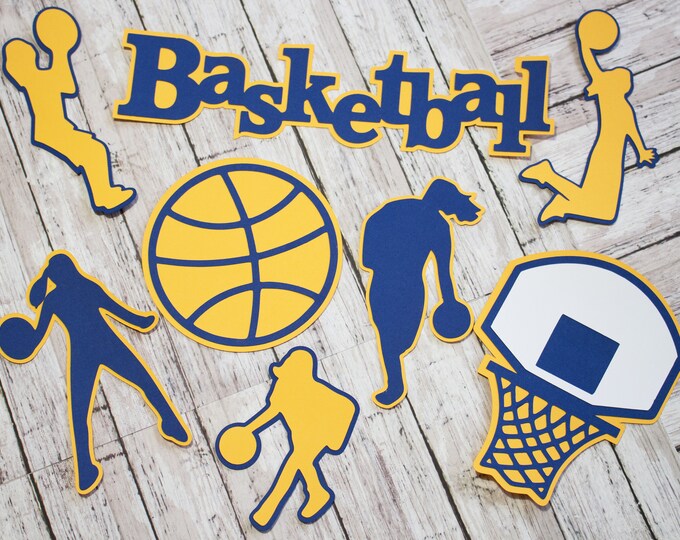 Any Color, Girls Basketball Die Cut Set, Feminine, Scrapbooking Embellishments, Female Sports, Team Color, Handmade Diecuts, Party Decor