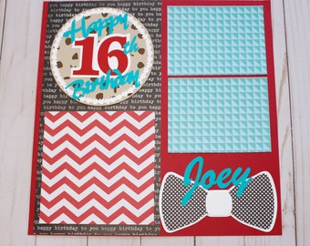 Any Color Theme, Custom Birthday Year, Birthday Cookie Cake, 2 Page Scrapbook Set, 12x12 Page Layout, Birthday Girl or Boy, Any Age Gift