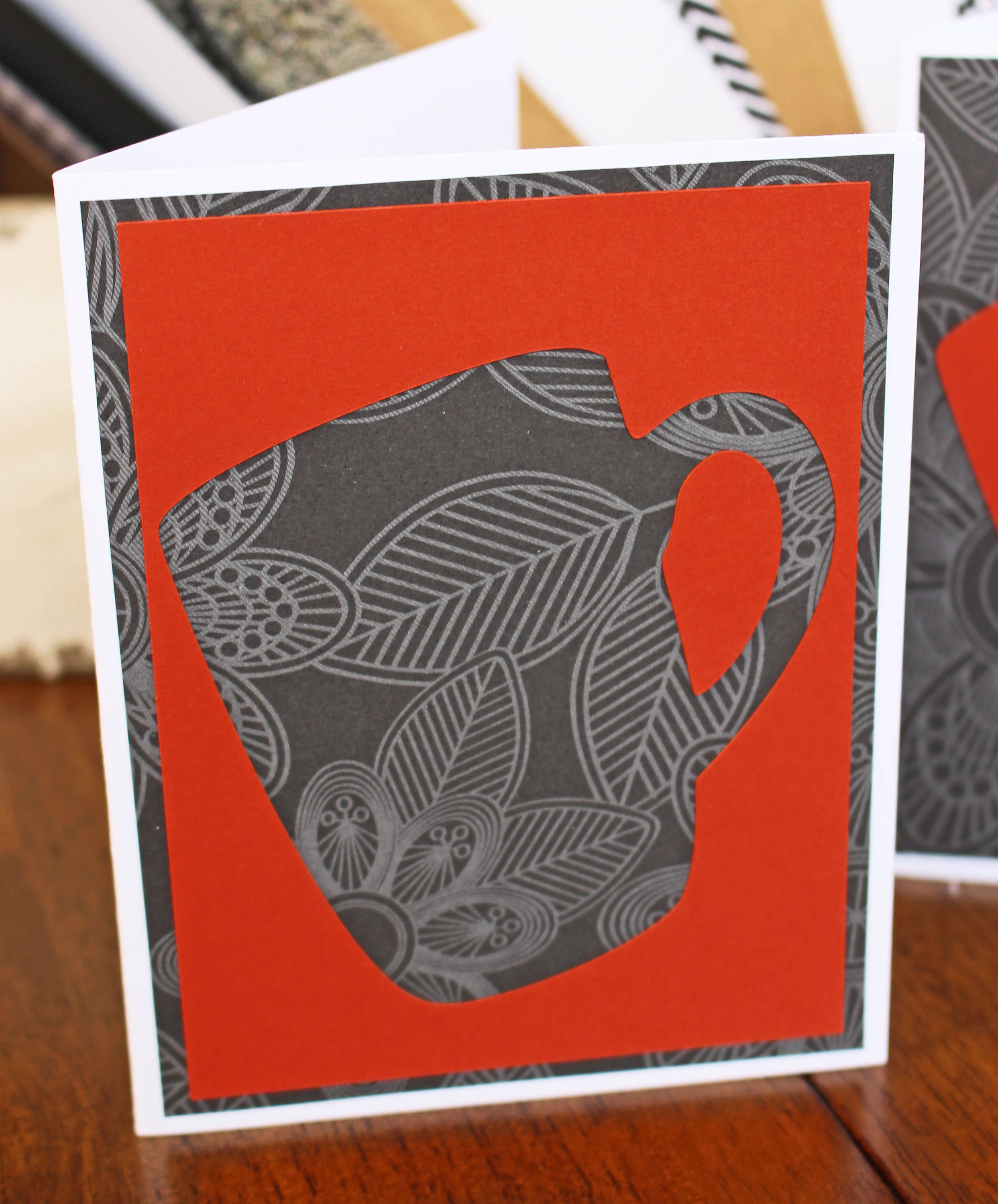 Set of 2, Coffee Cup Notecards, Coffee Cup Cards, Coffee Note Cards