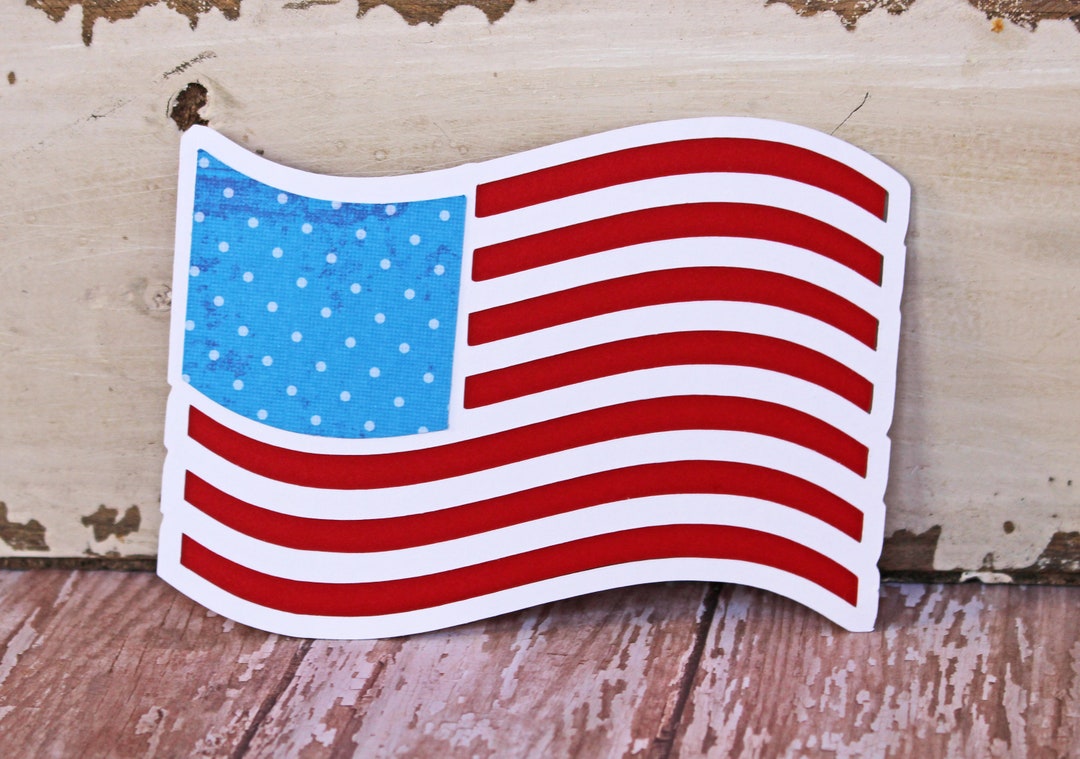 American Flag Die Cut US Flag Die Cut 4th of July Die Cut Etsy