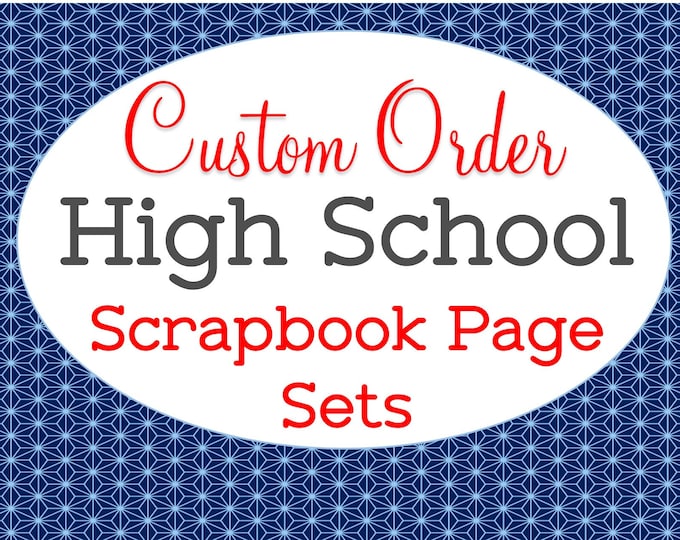 Custom Made, School Mascot Color, High School Scrapbook Set, Memory Book, Graduation Gift, Freshman Sophomore Junior Senior, All Four Years