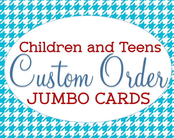 Custom Jumbo Sized Card, Any Occasion, Extra Large, Unique A4 Greeting Card, Personalized Greeting, All Occasion Card, Super Size Card, Gift