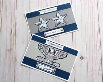 Air Force Promotion Card, Enlisted or Officer Ranks, Handmade US Air Force Card, Pinning on Ceremony, Promo Congrats, Custom USAF Rank Card