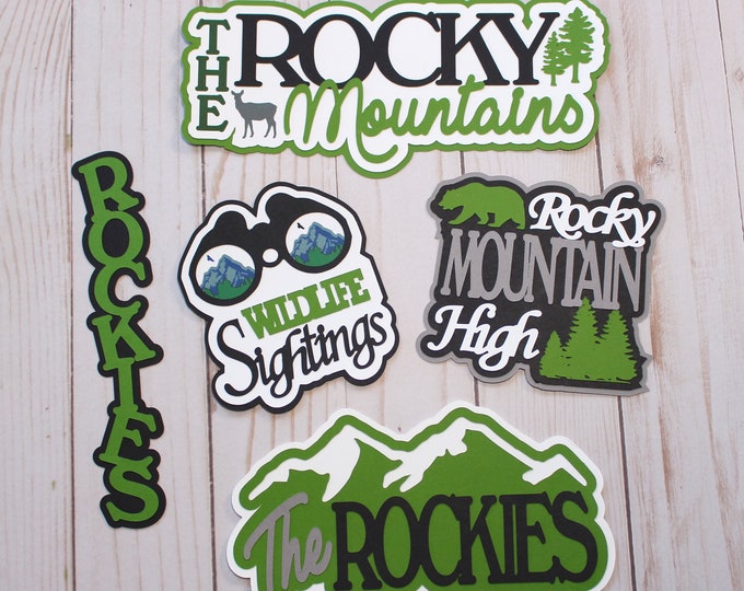 Rocky Mountain Scrapbooking Diecuts, 5 Layered Die Cuts, The Rocky Mountains, Wild Animal Sightings, Vacation Scrapbook, Road Trip Travel