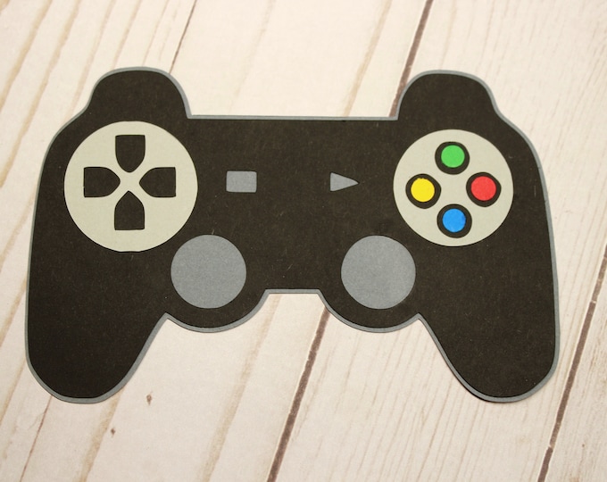 Video Game Contorller Die Cut, Game Controller Die Cut, Video Game Die Cut, Game Night Scrapbook, Handmade Die Cuts, Gamer Scrapbook, Gamer