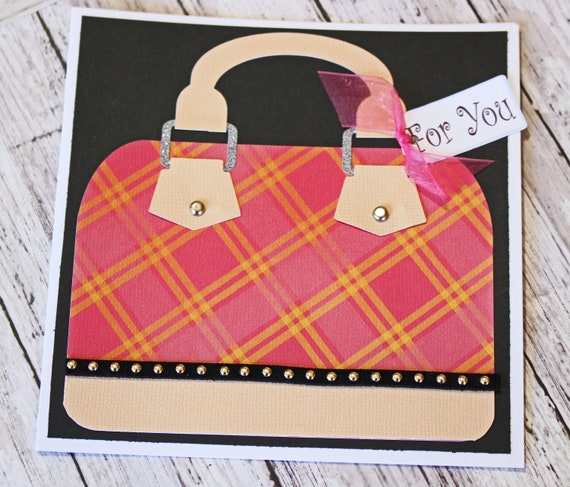 Tarjeta de lujo personalizada, bolso de diseñador, día de la madre